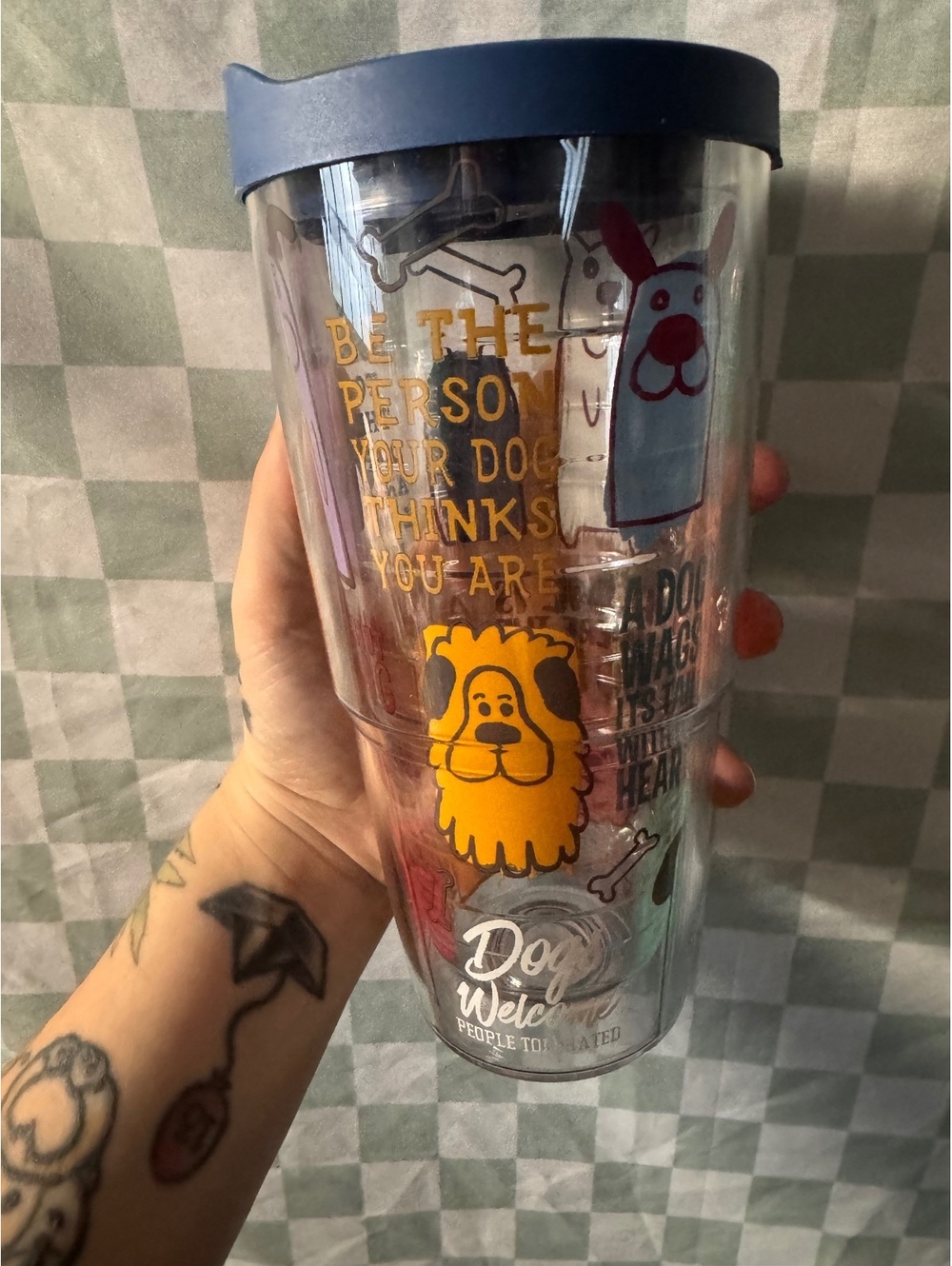 Tervis Dog Themed Insulated Tumbler with Blue Lid